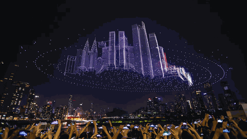 Drone performance scene