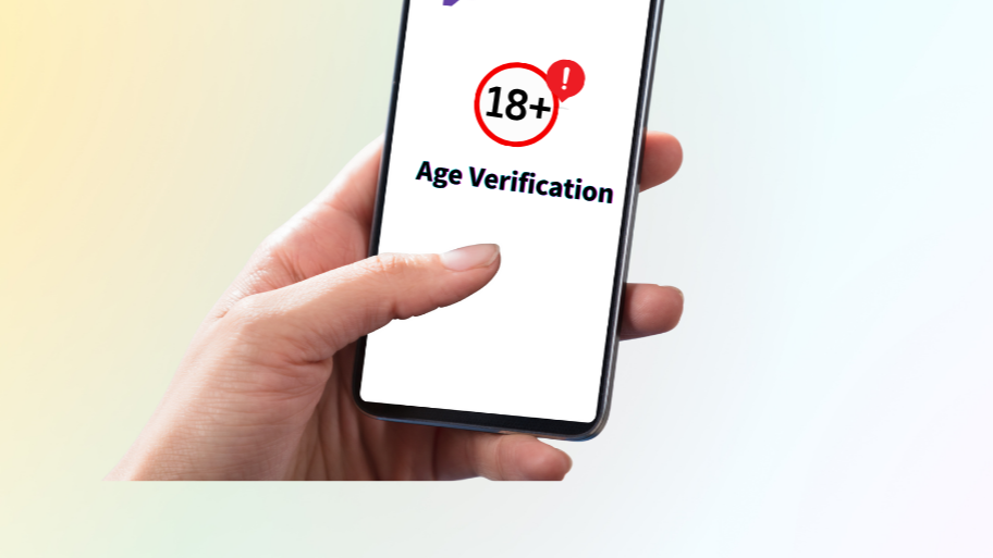 A digital interface showing age verification and login restrictions.